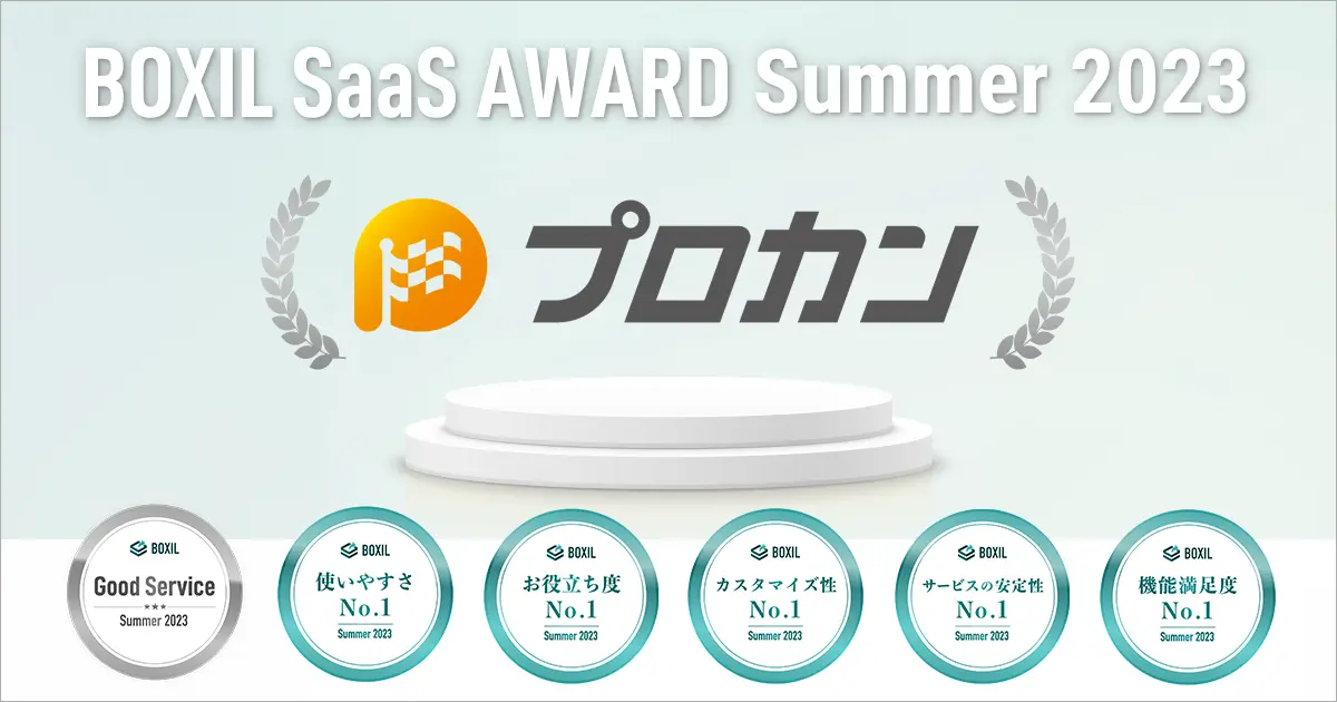 BOXIL SaaS AWARD Summer 2023 プロカン